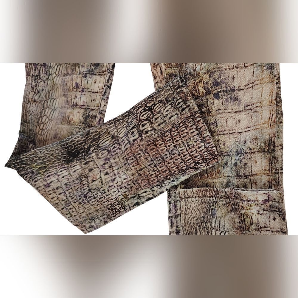 Marc Cain Multicolor Snake Print Skinny Jeans Pants Sz 8 - Picture 8 of 16